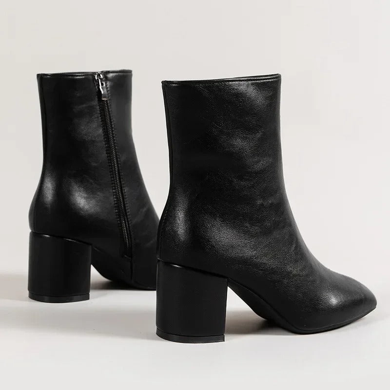 Trendy Elegante Dames Enkellaarsjes met Blokhak