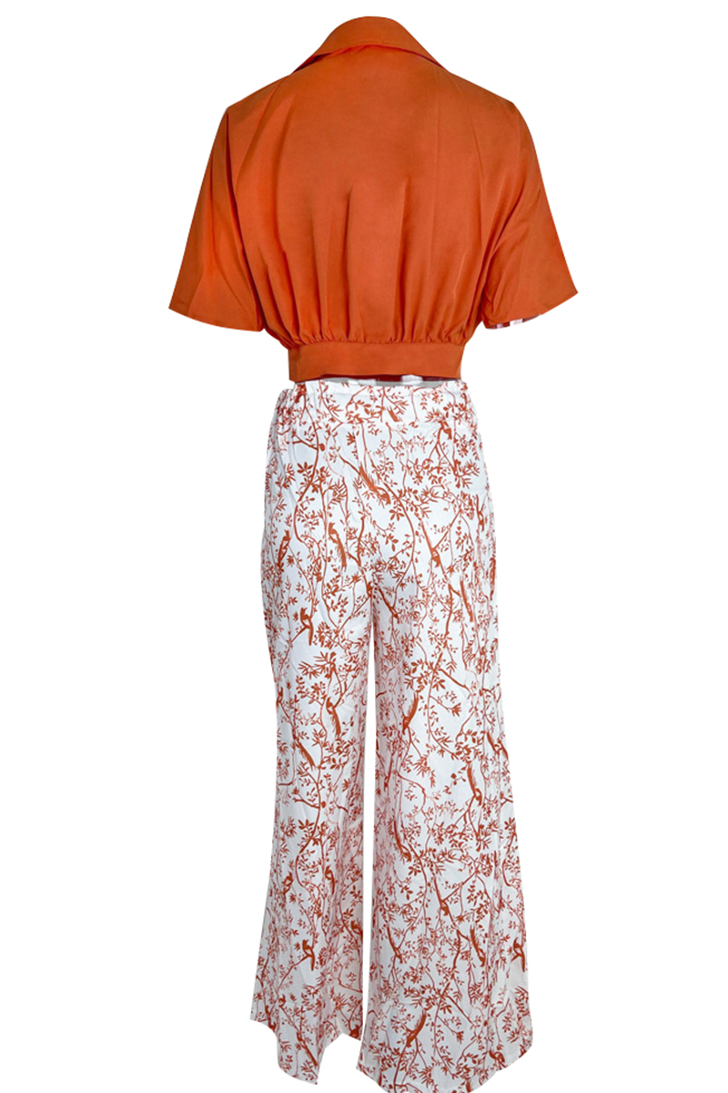 Britta | Tweedelige Set met Botanische Print