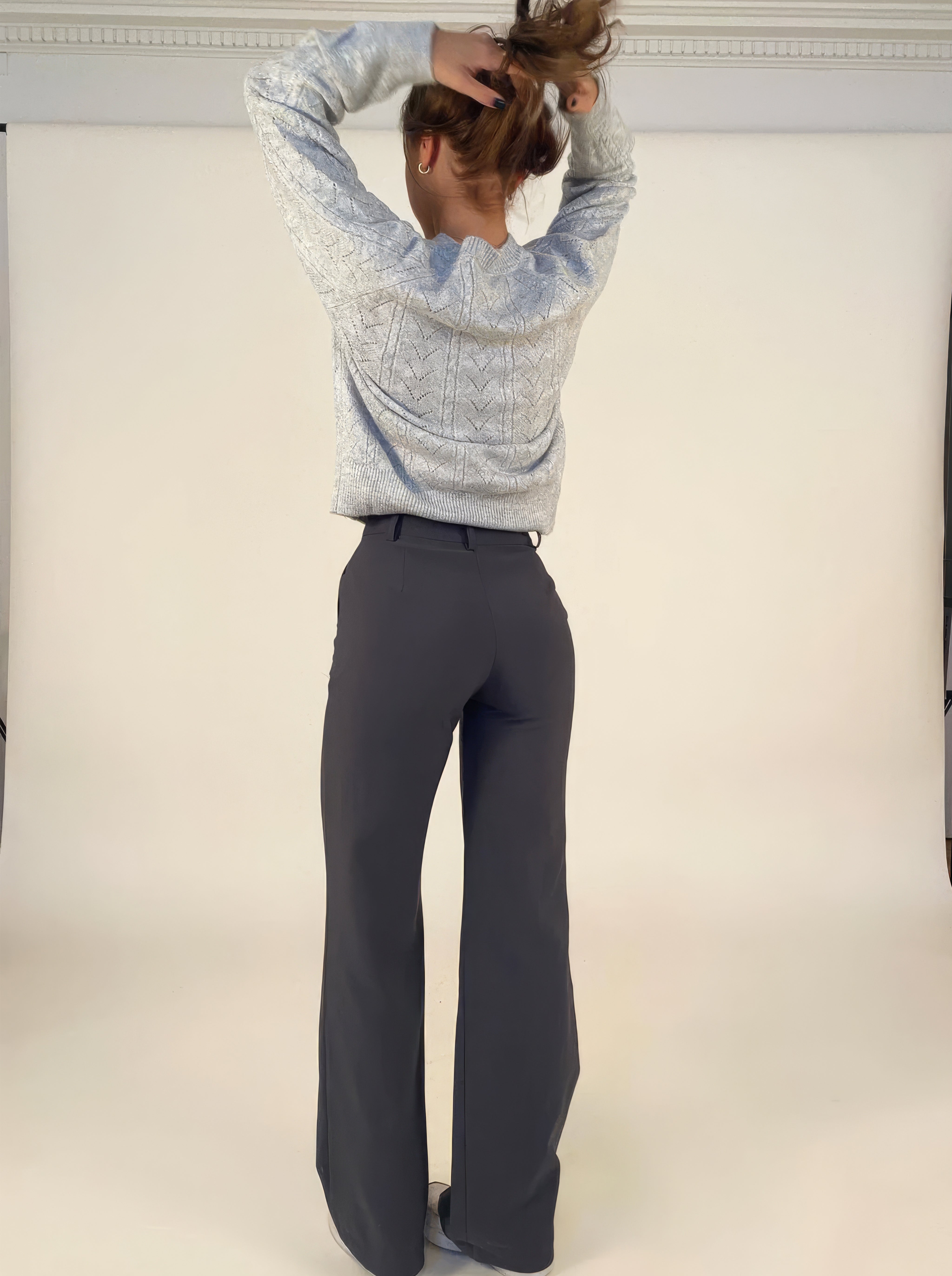 Hoge Taille Dames Pantalon met Rechte Pasvorm
