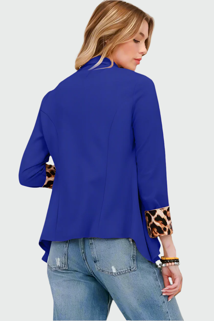 Taura | Casual Blazer met Panterdetail