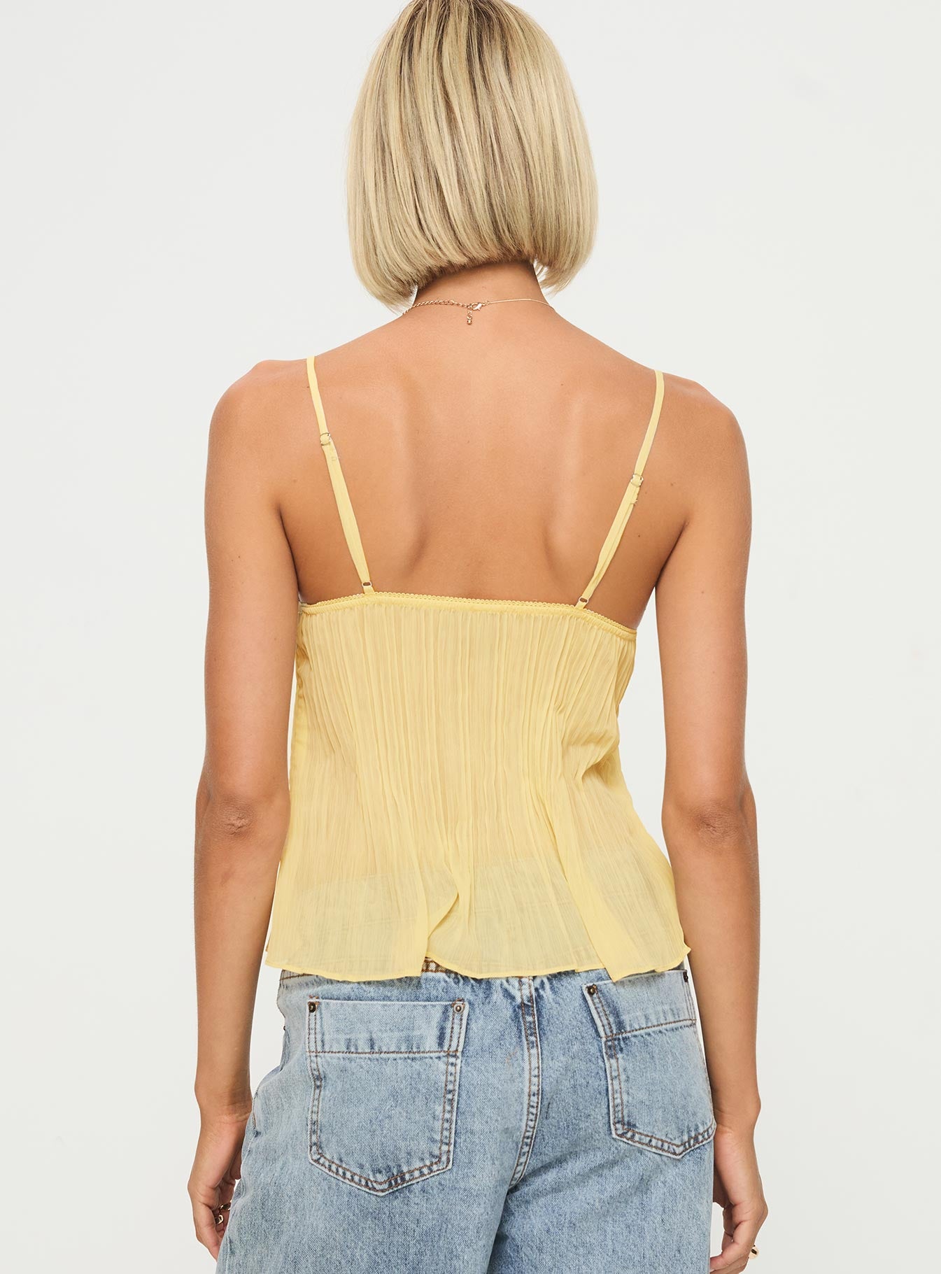 Melany | Pleated Lace Top