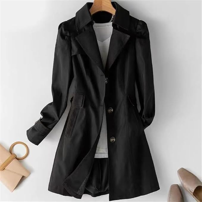 Dames Trenchcoat Waterafstotend en Winddicht met Knoopsluiting