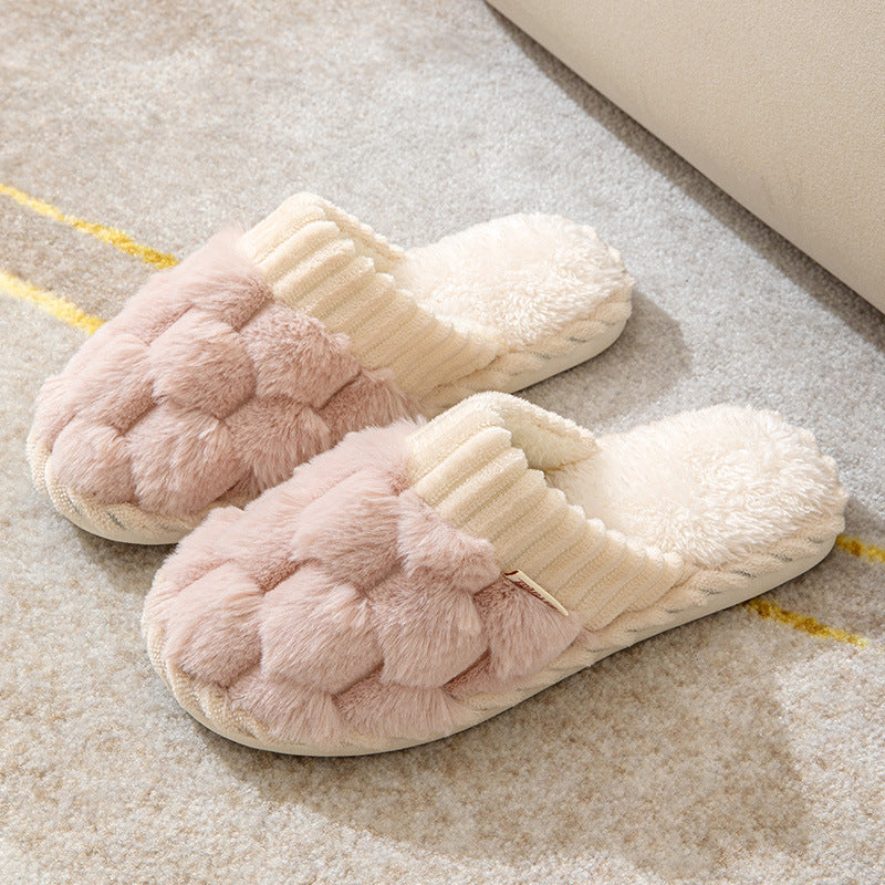Comfortabele Luxe Dames Pantoffels met Bontvoering