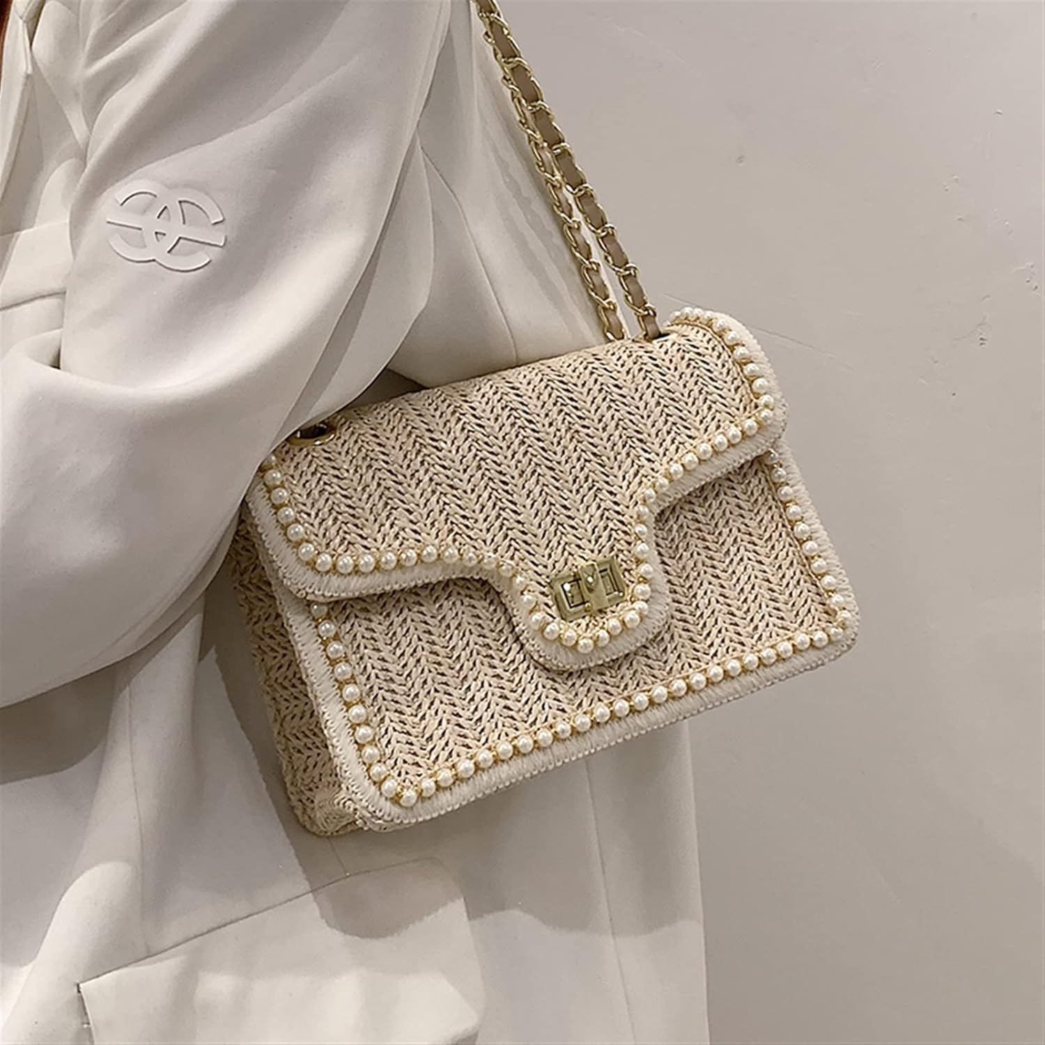 Miya | Boho Dames Handtas met Pareldetail