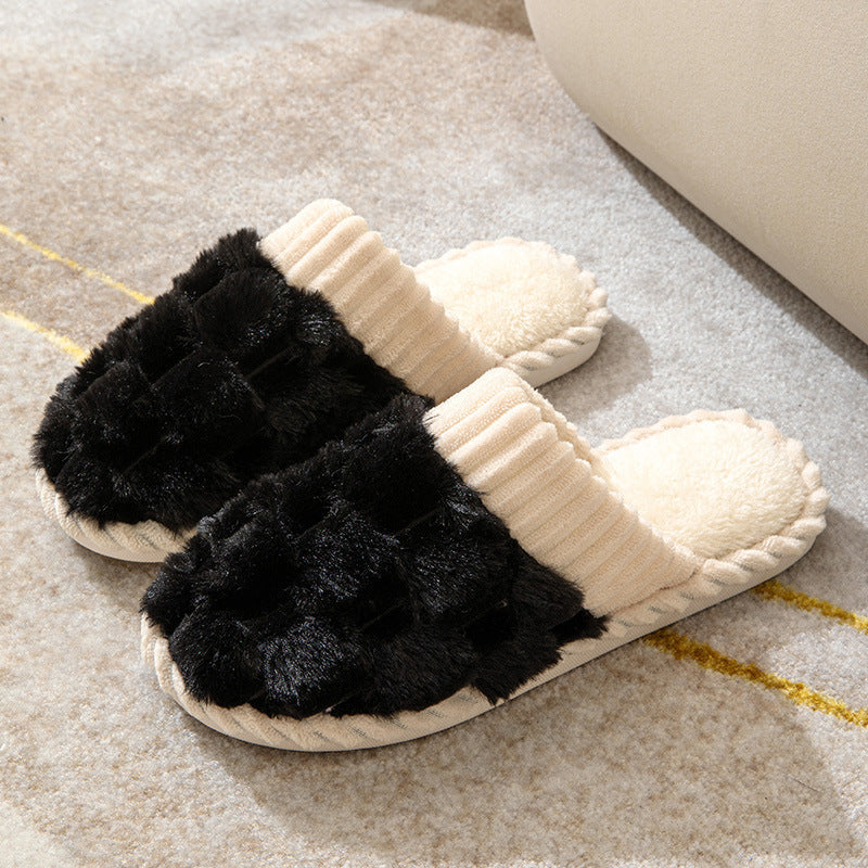 Comfortabele Luxe Dames Pantoffels met Bontvoering