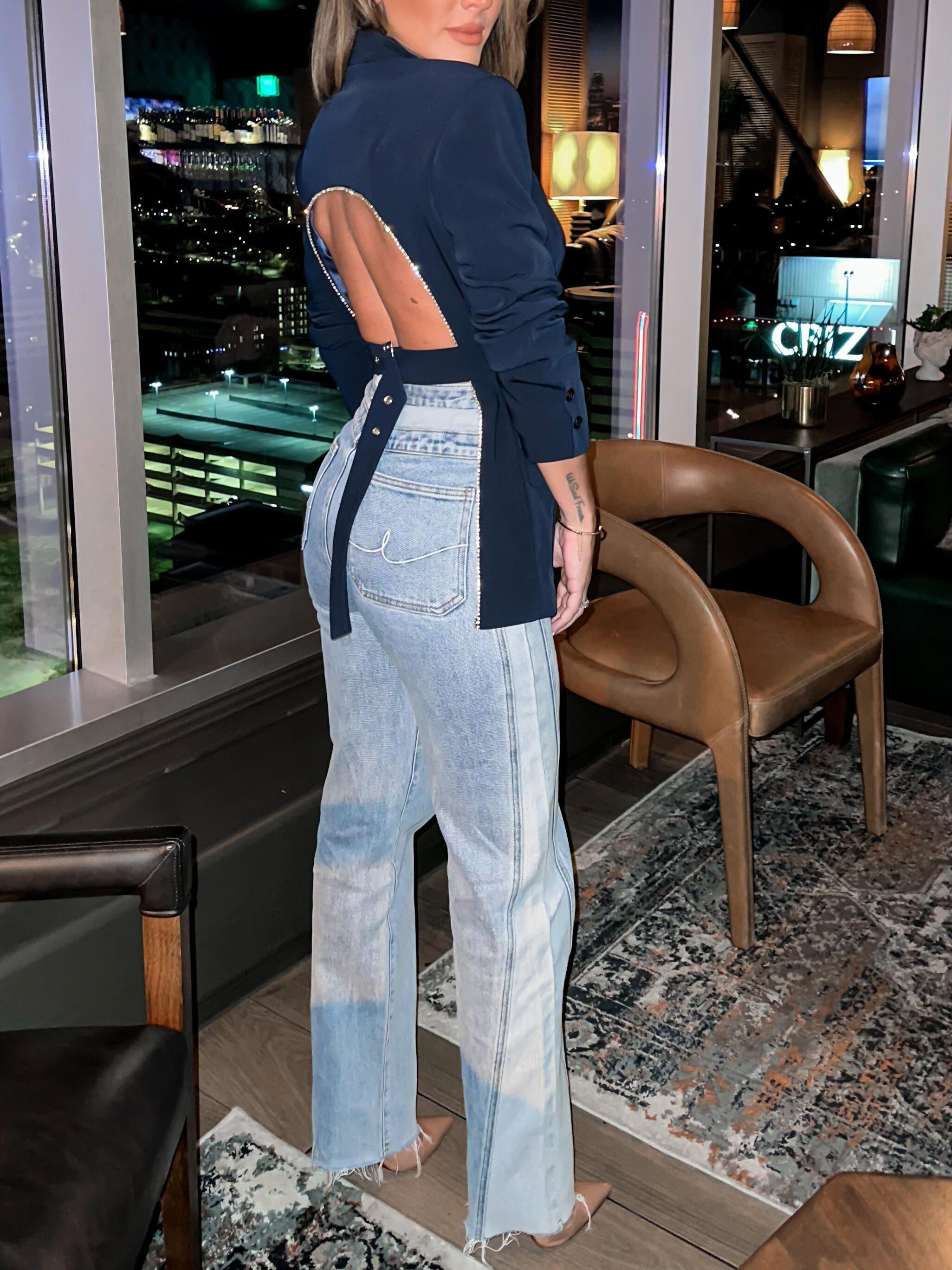 Heath | Trendy Blazer met Open Rug