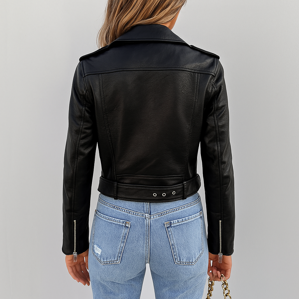 Miriam | Klassiek Leren Bikerjack