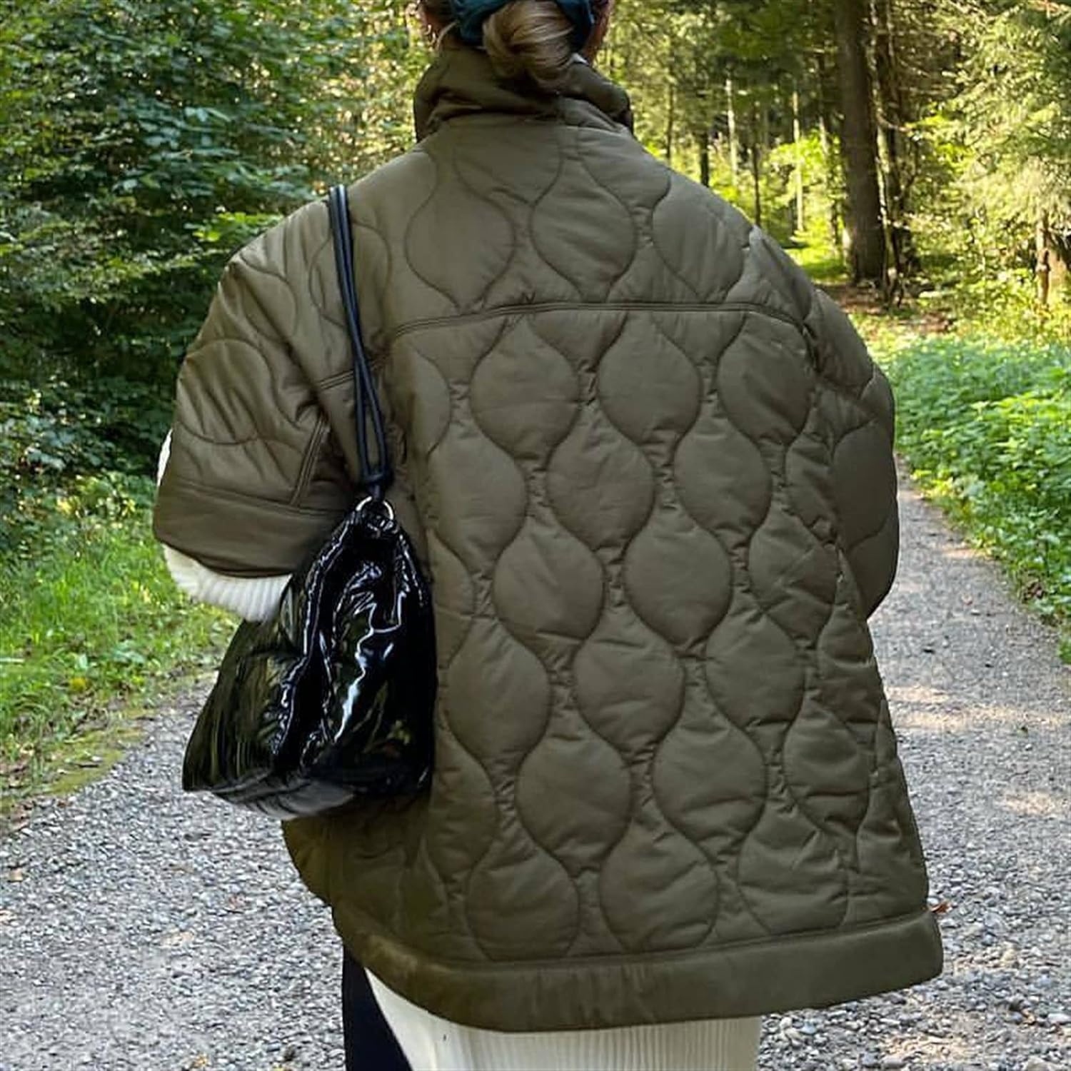 Flavia | Oversized Gewatteerde Poncho-Jas