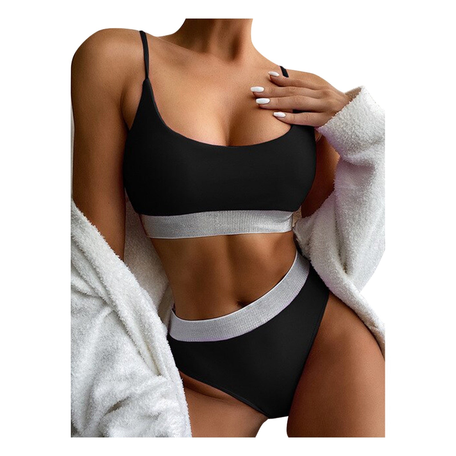 Alanna | Sportieve Bikini met Glanzende Tailleband