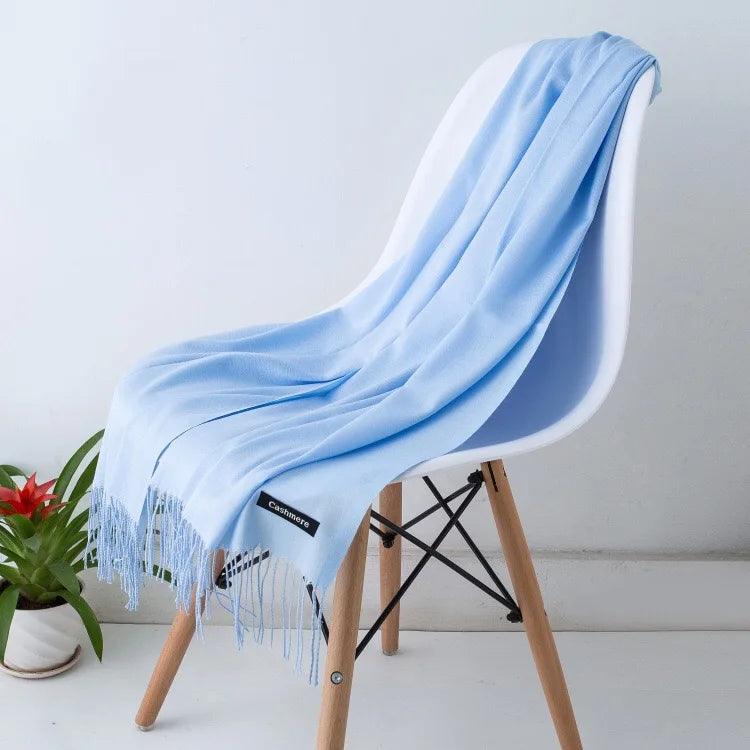 Luxe Warme Kasjmier Sjaal met Franjedetail