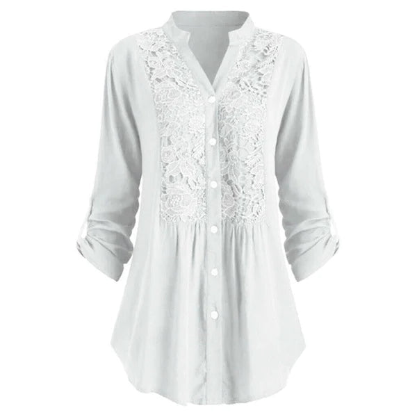 Jessicah | Elegante Tuniekblouse met Kantdetail
