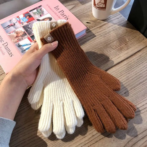 Warme Gebreide Dames Handschoenen met Comfortabele Pasvorm