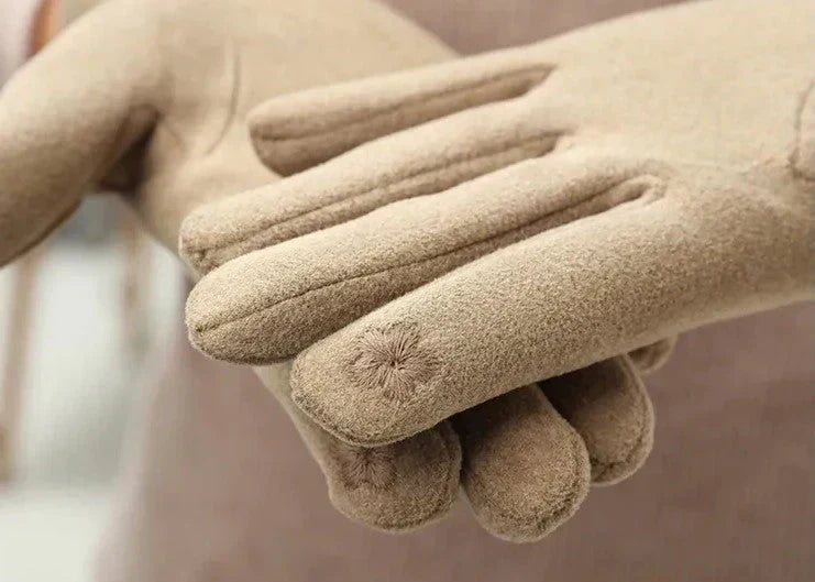 Elegante Warme Dames Handschoenen Met Ketting