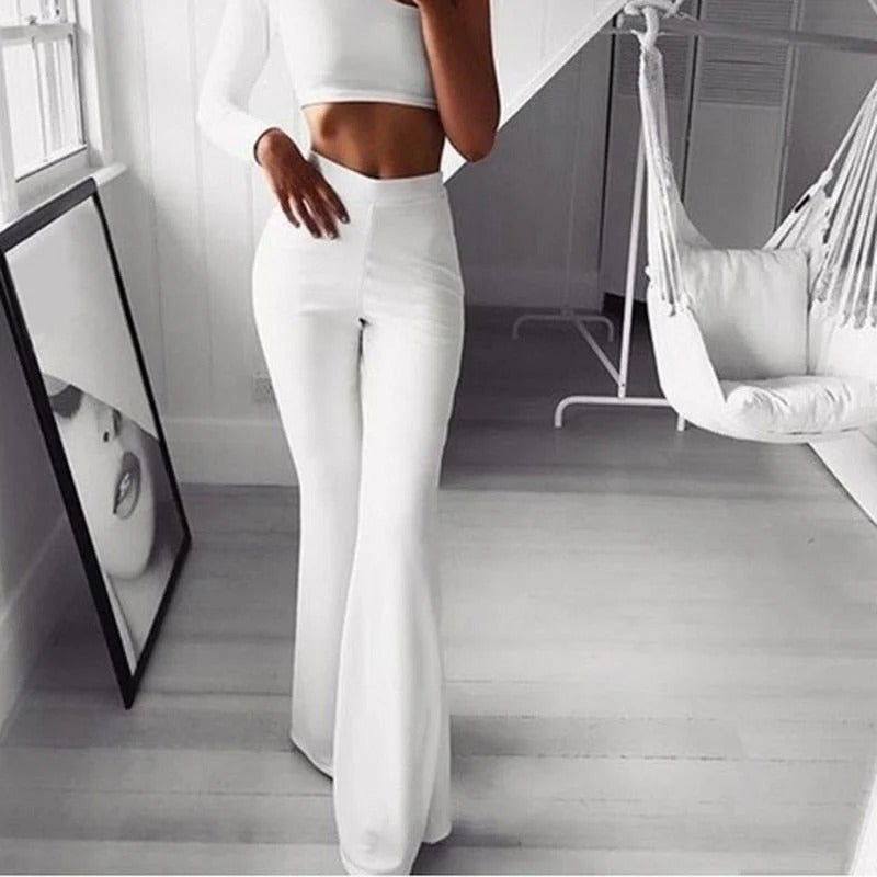 Carolien | High Waist Flared Broek - Slim Fit