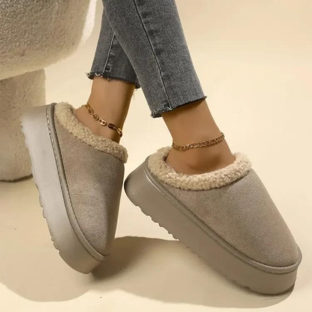 Trendy Comfortabele Dames Pantoffels Met Bontvoering