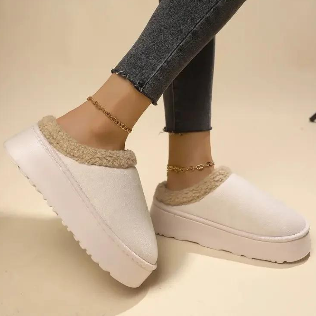 Trendy Comfortabele Dames Pantoffels Met Bontvoering