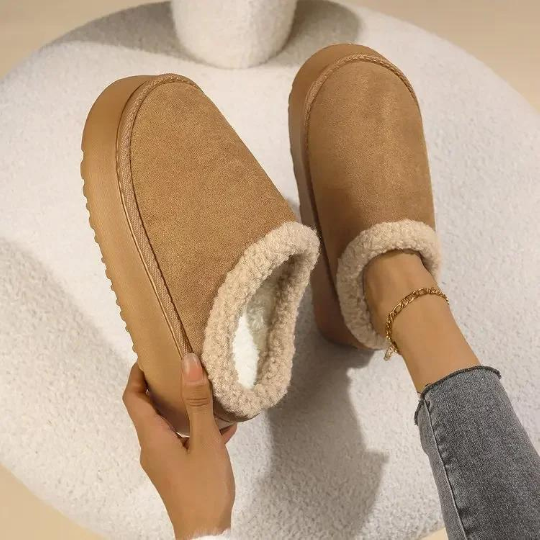 Trendy Comfortabele Dames Pantoffels Met Bontvoering