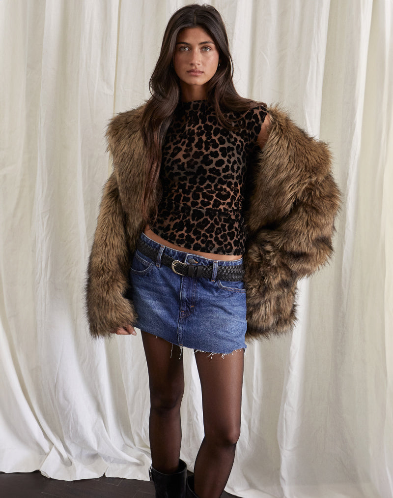 Angelica | Leopard Mesh Top