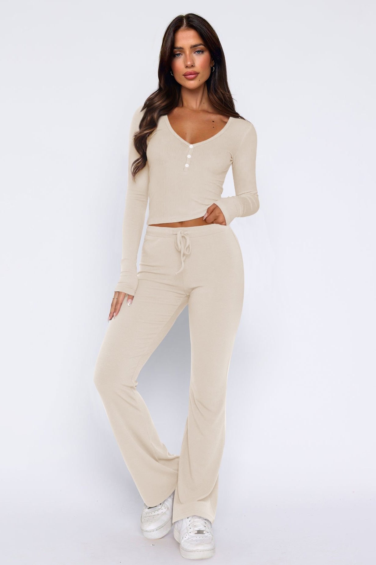 Lucie | Ribbed Long Sleeve Lounge Set