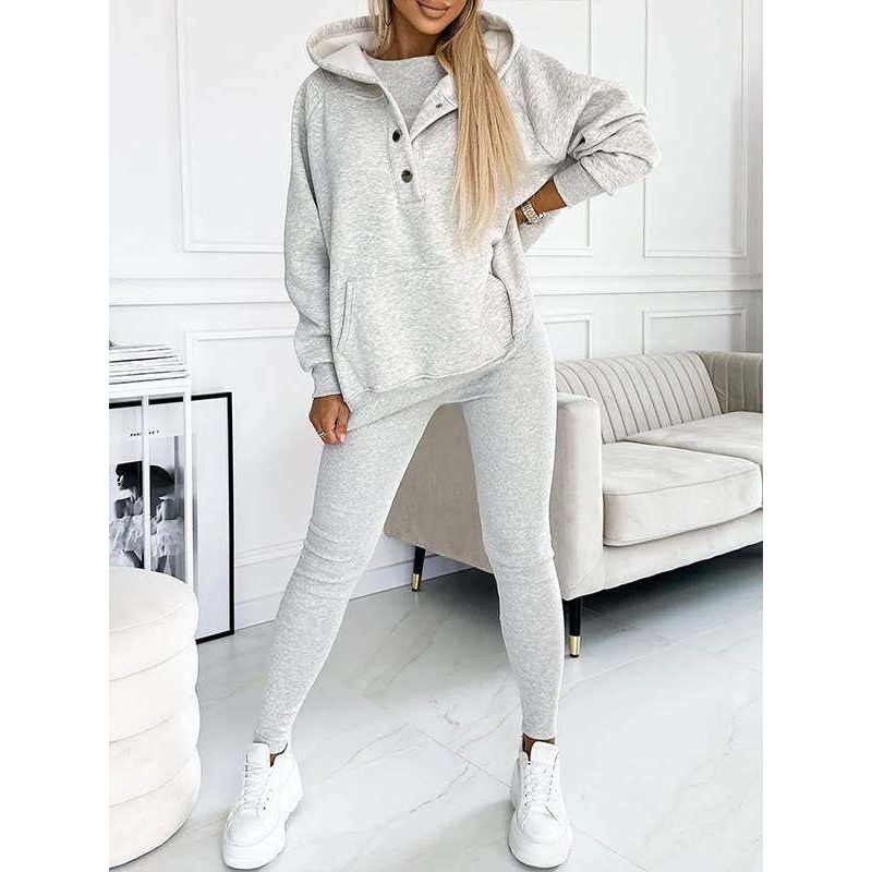 Oversized Dames 3-Delige Loungewear Set met Hoodie