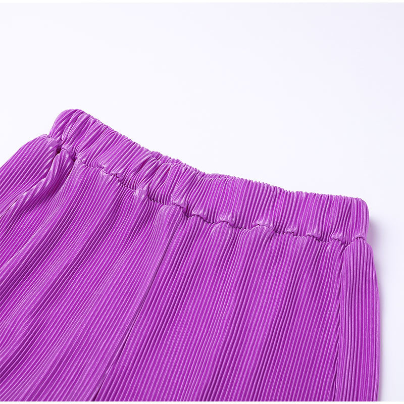 Magenta | Luxe Plissé Set met Losvallend Silhouet