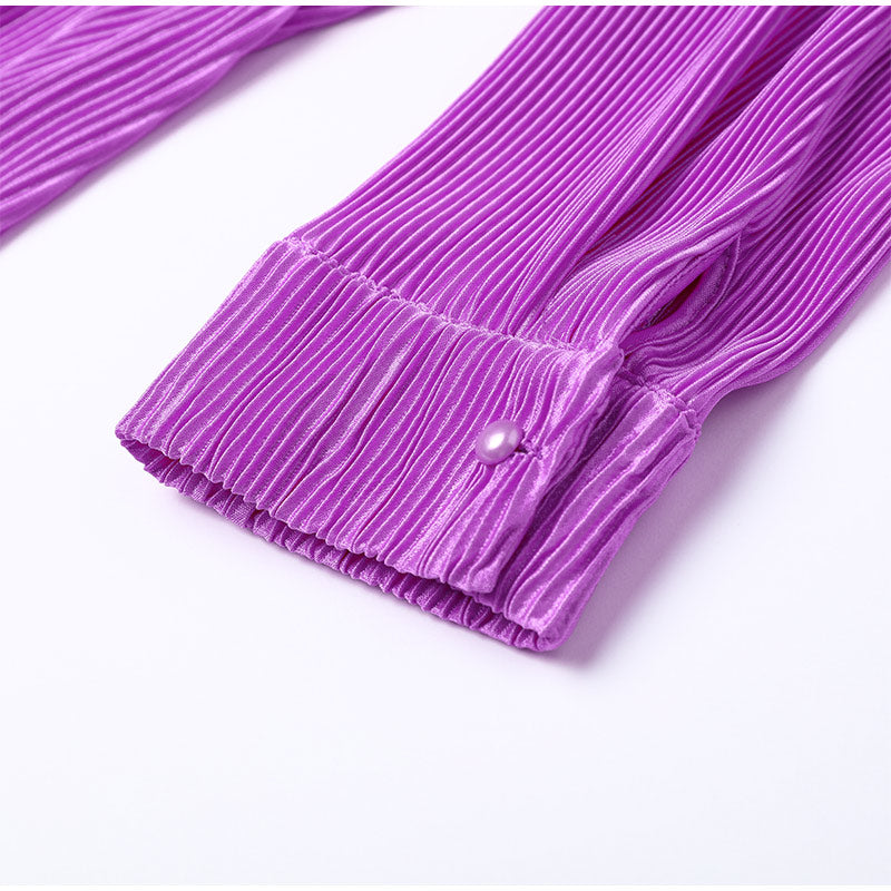 Magenta | Luxe Plissé Set met Losvallend Silhouet