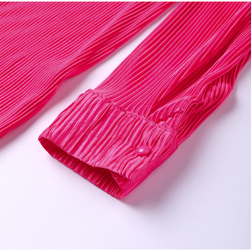 Magenta | Luxe Plissé Set met Losvallend Silhouet