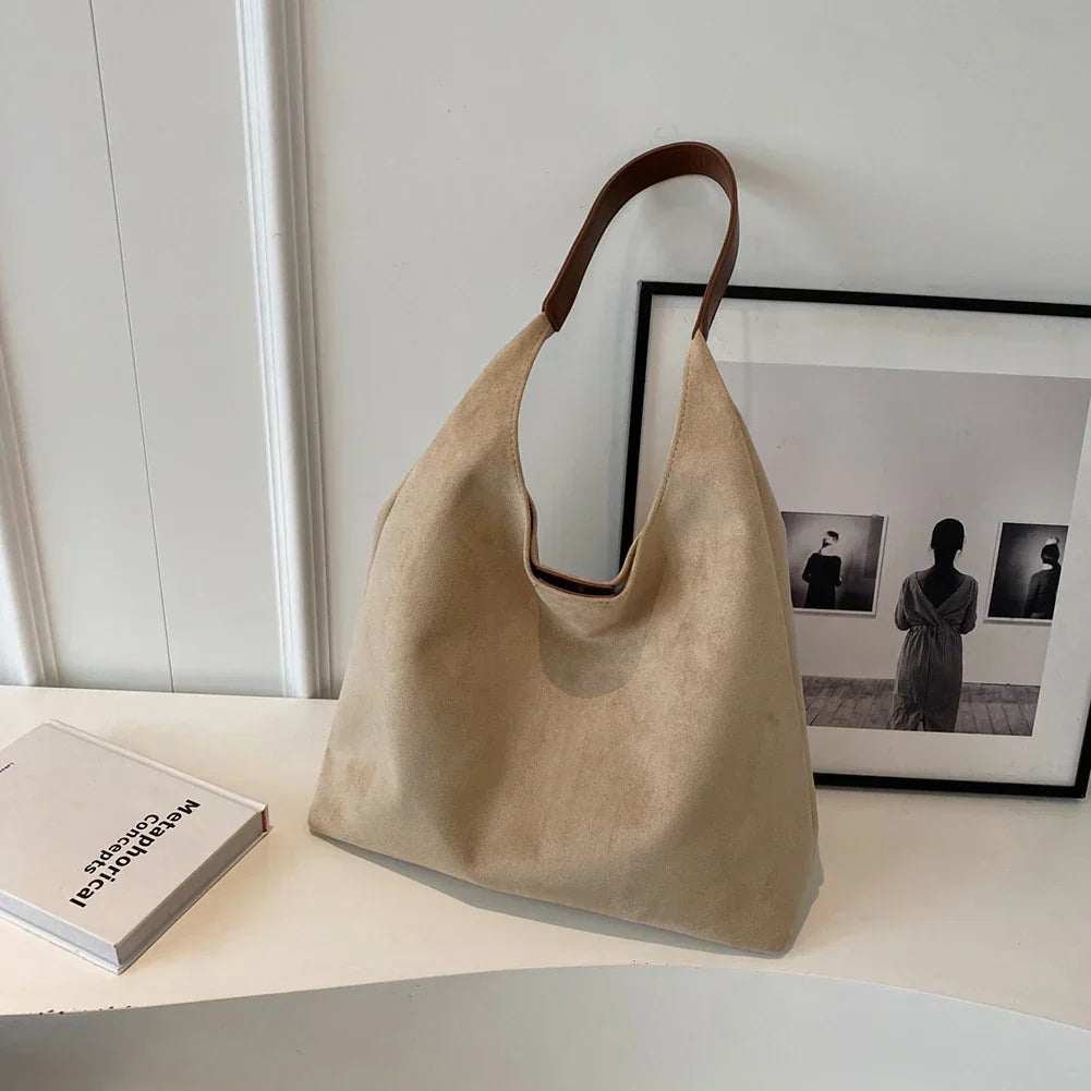 Luxe Suede Tote Bag