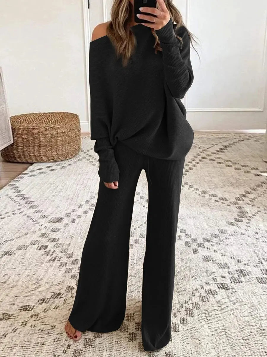 Comfortabele oversized dames set met zachte stof en relaxte pasvorm
