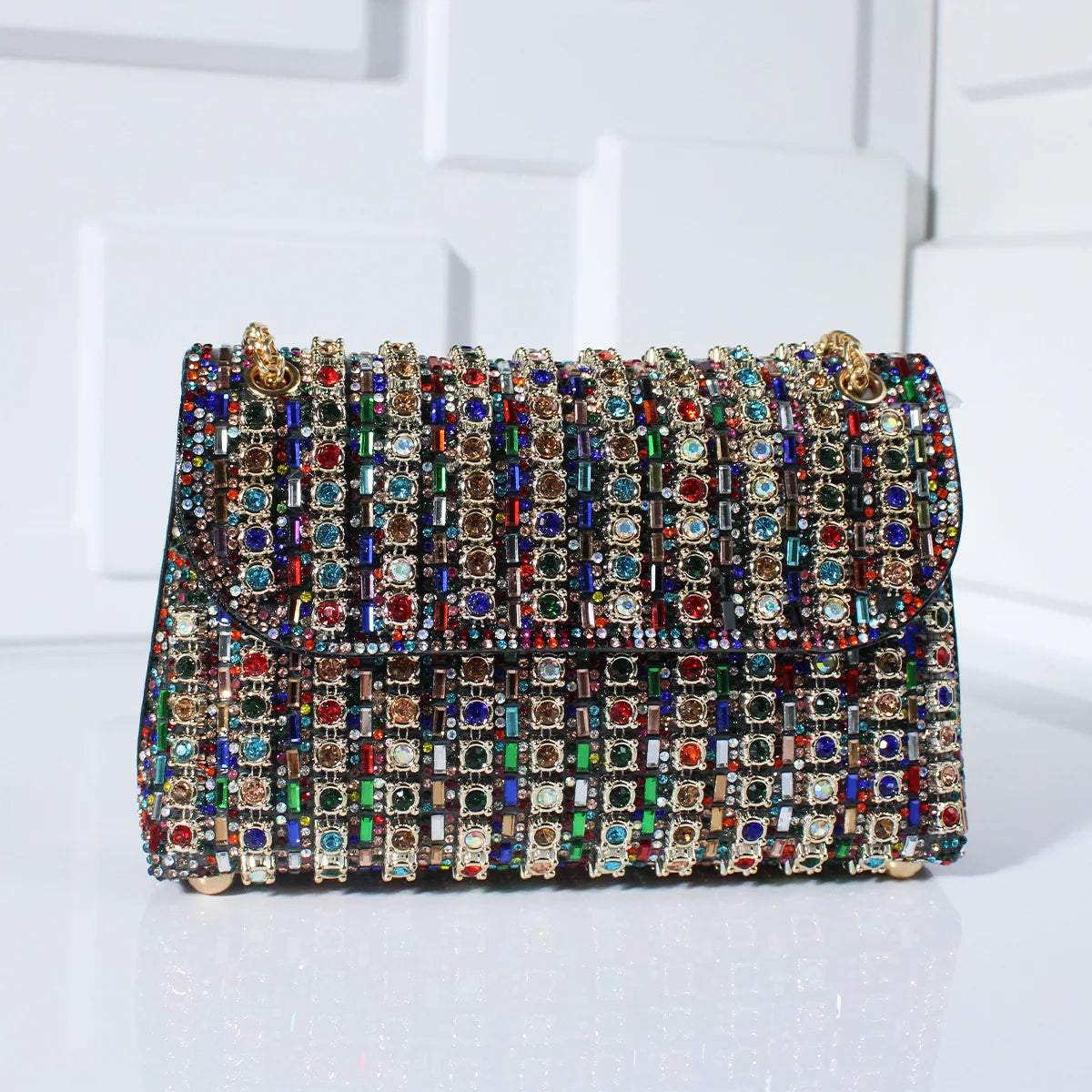Tadea | Statement Schoudertas met Strass Mozaïek