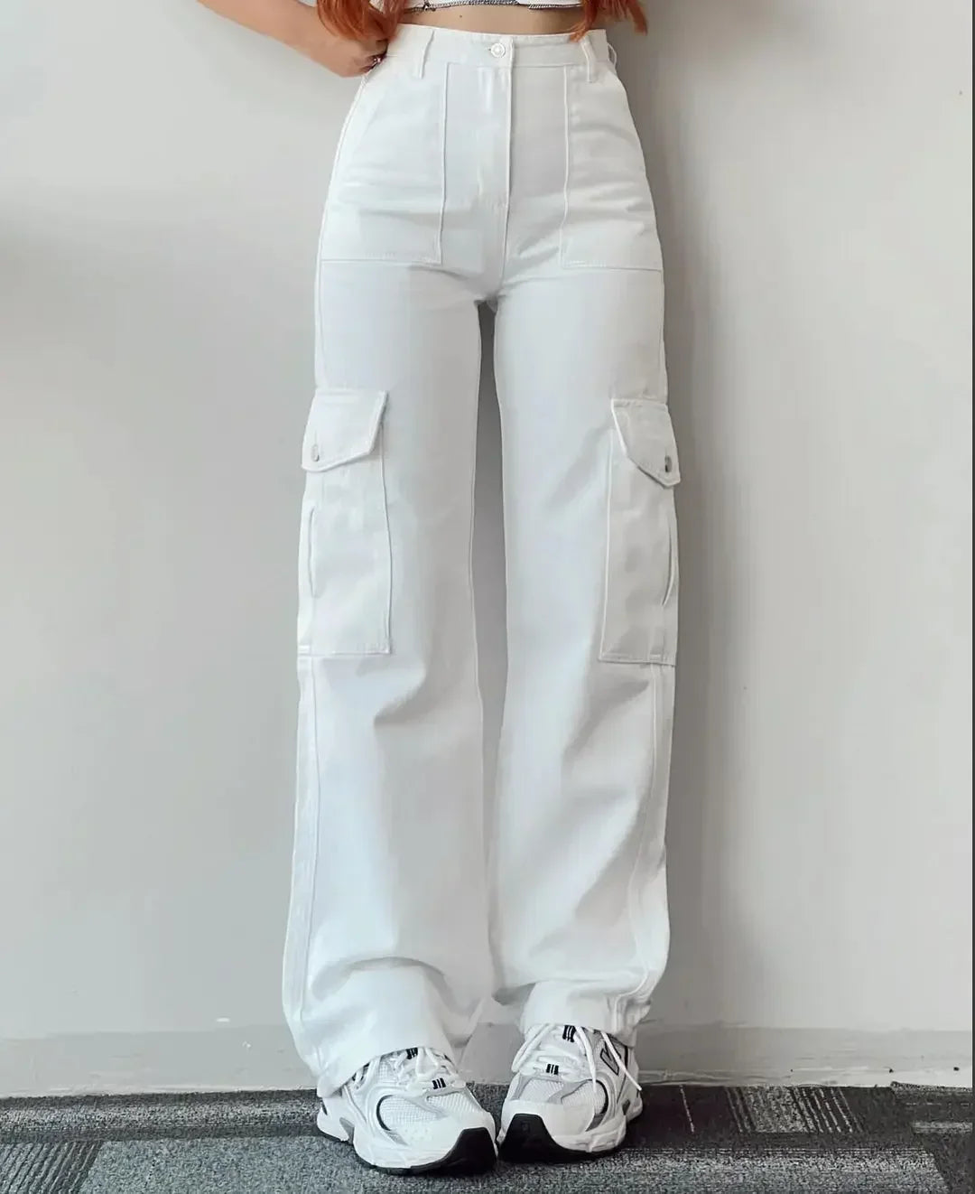 Perfect High Waist Cargo Jeans | Comfy Fit