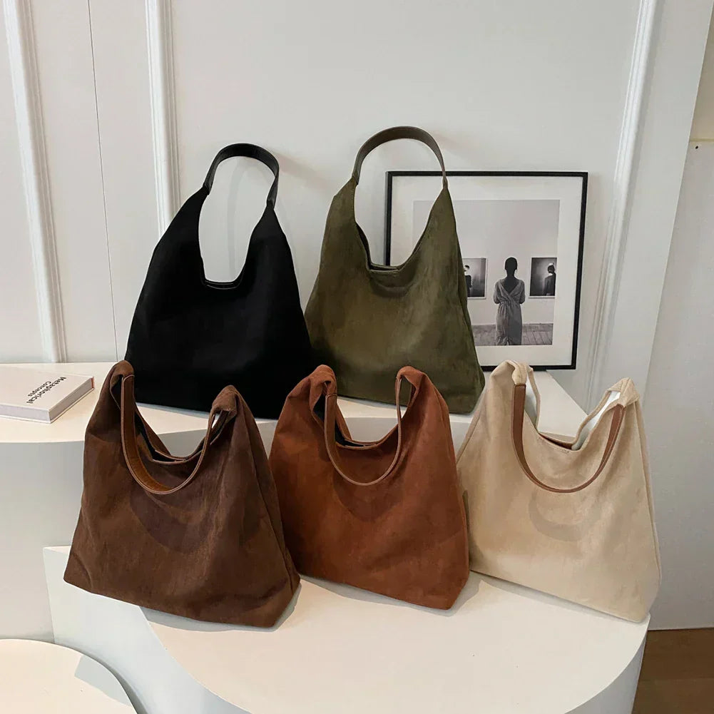 Luxe Suede Tote Bag