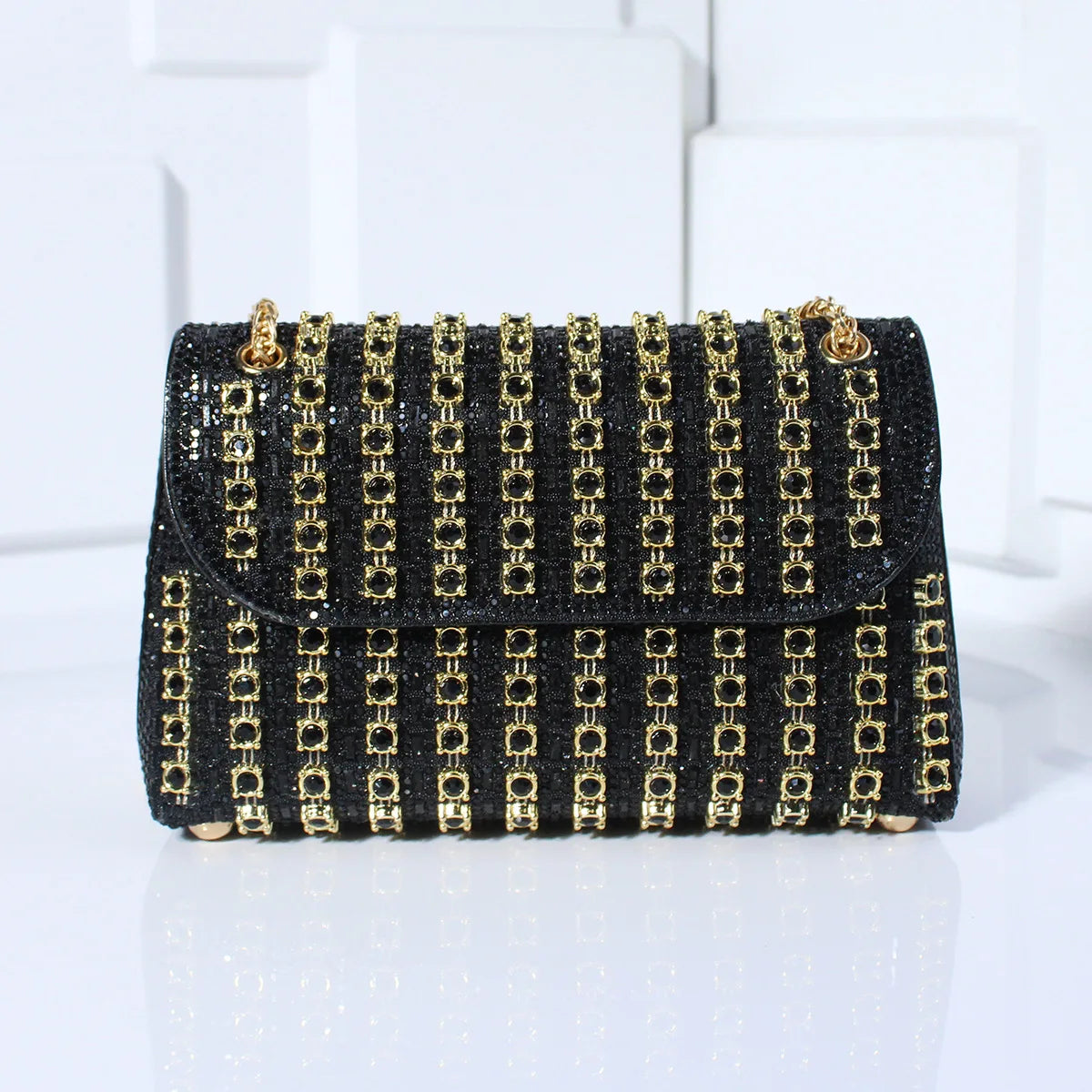 Tadea | Statement Schoudertas met Strass Mozaïek