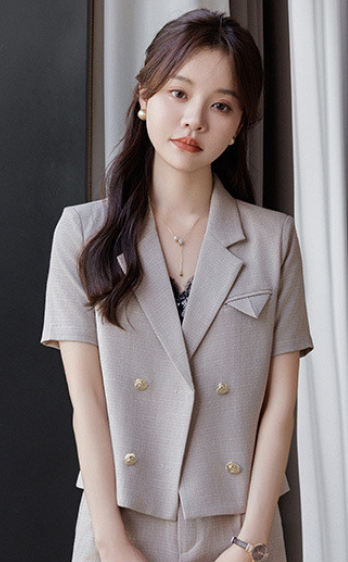 Desha | Tweedelige Cropped Blazer Set met Shorts