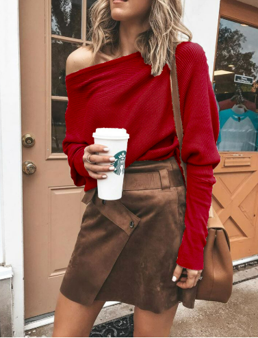 Palma | Off-Shoulder Trui met Dolmanmouwen