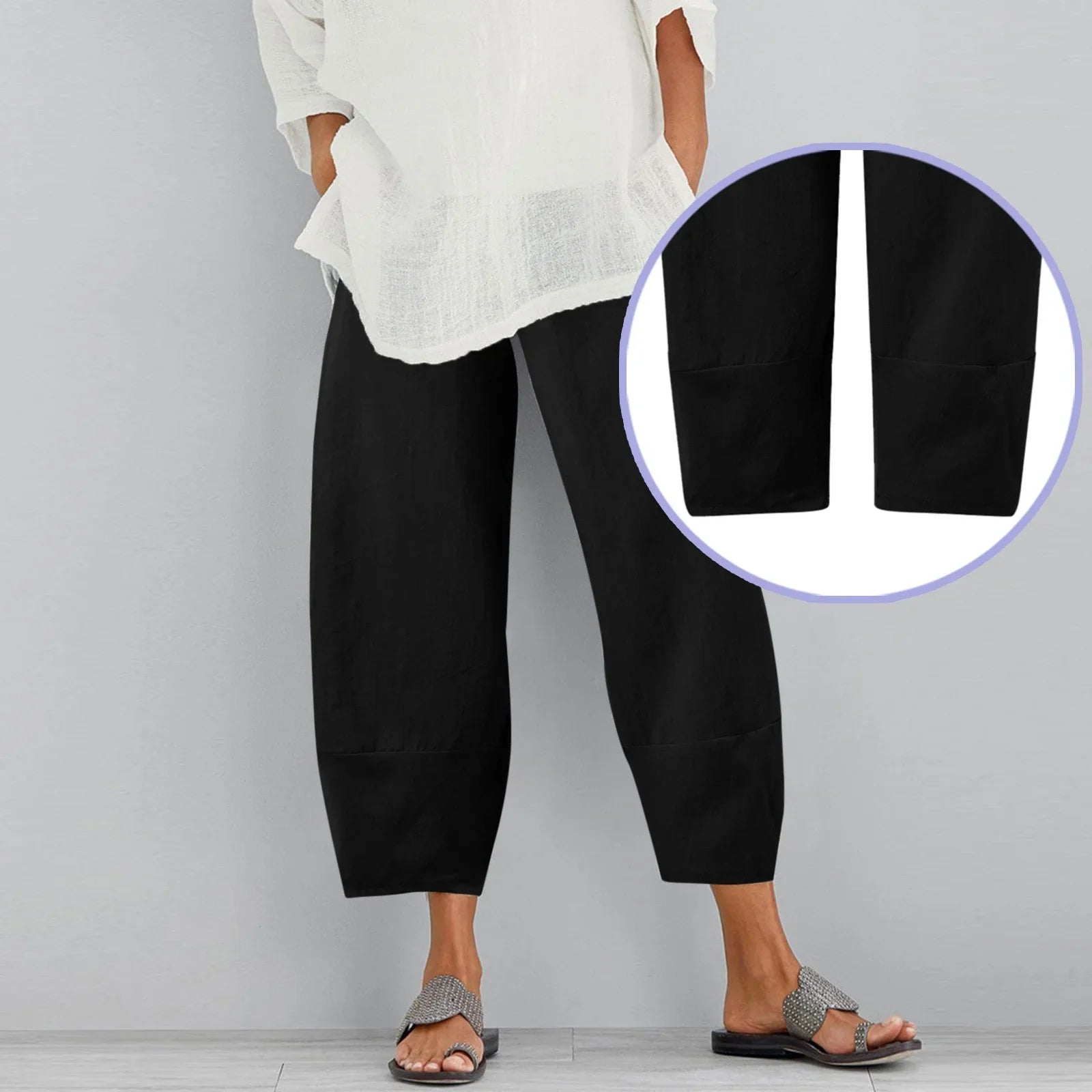 Clara | Losvallende Linnen Broek voor Dames