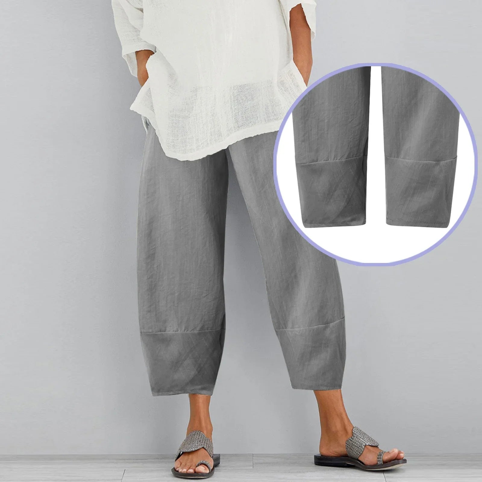 Clara | Losvallende Linnen Broek voor Dames