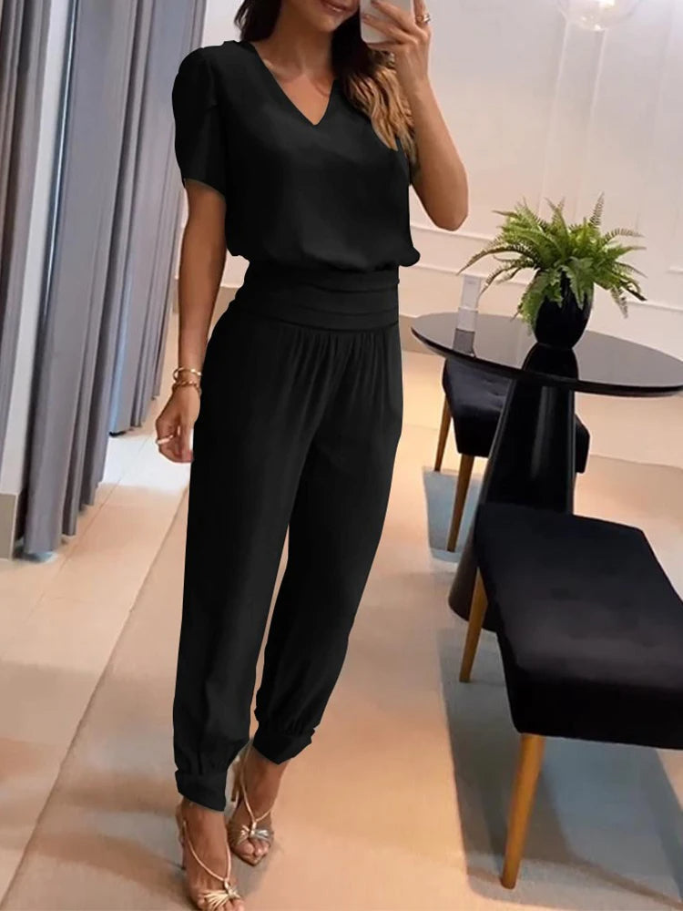 Andzia | Elegante Loungetop en Broek Set