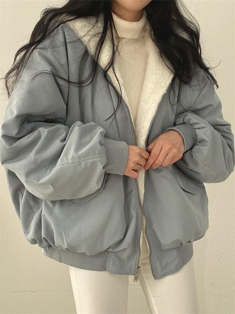 Warme oversized fleece jas voor vrouwen
