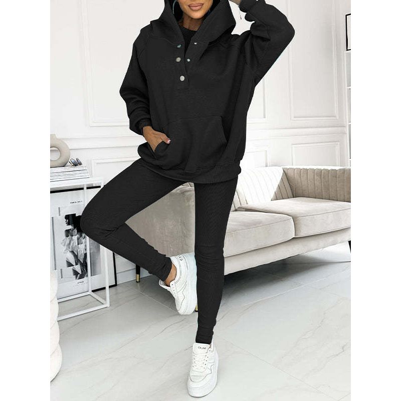 Oversized Dames 3-Delige Loungewear Set met Hoodie