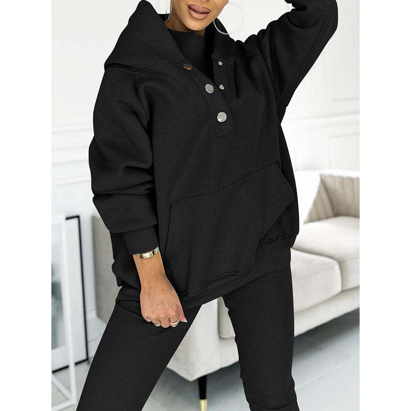 Oversized Dames 3-Delige Loungewear Set met Hoodie