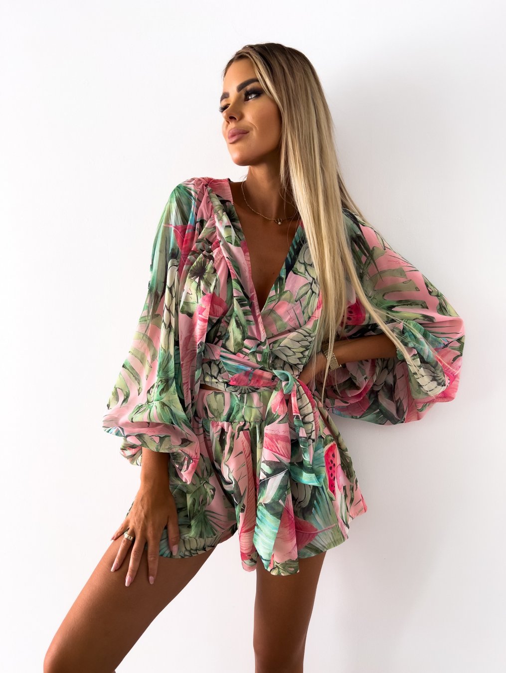 Anthonia | Zomerse Two-Piece Set met Tropische Print