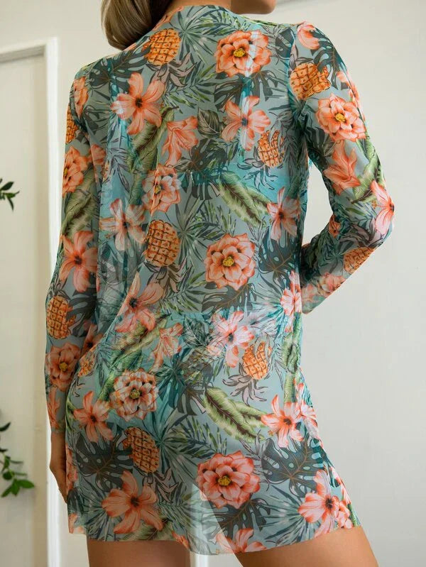 Lara | Drie Delige Bikini Set Met Bloemenprint