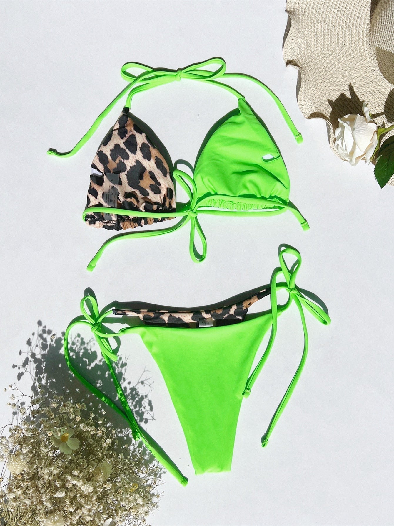Alida | Sexy Triangel Bikini Set Met Luipaard