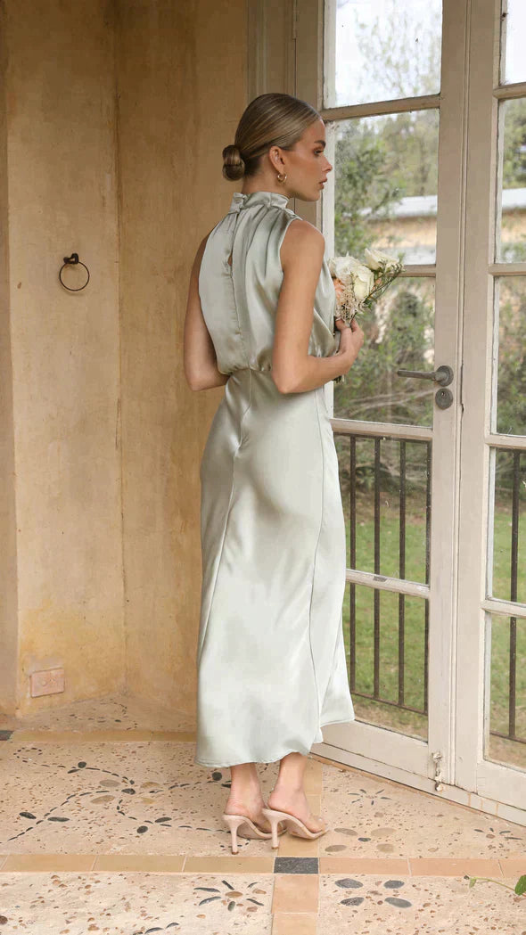 Leanny | Elegante Halterjurk in Satijnlook