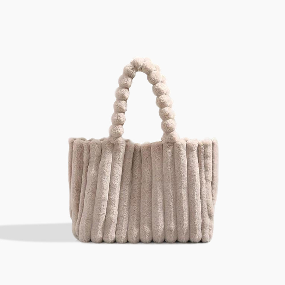 Lina | Luxe Faux Fur Handtas met Gestructureerde Look