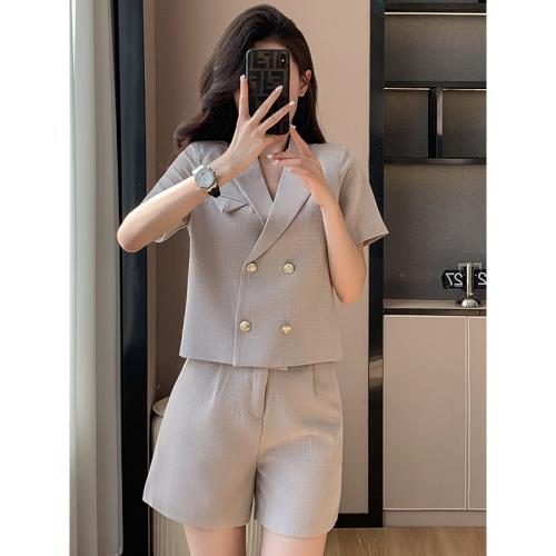 Desha | Tweedelige Cropped Blazer Set met Shorts