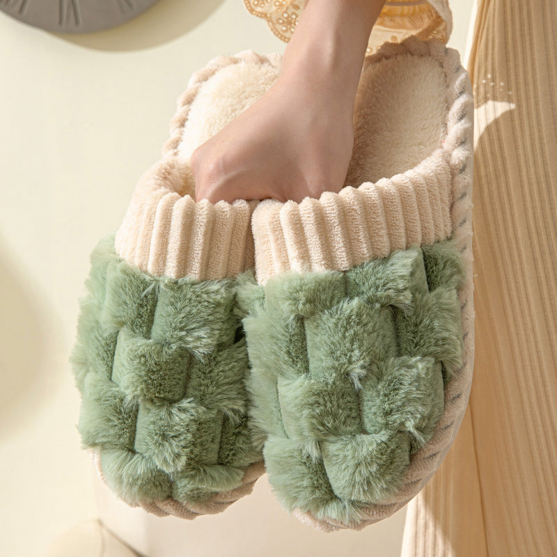 Comfortabele Luxe Dames Pantoffels met Bontvoering