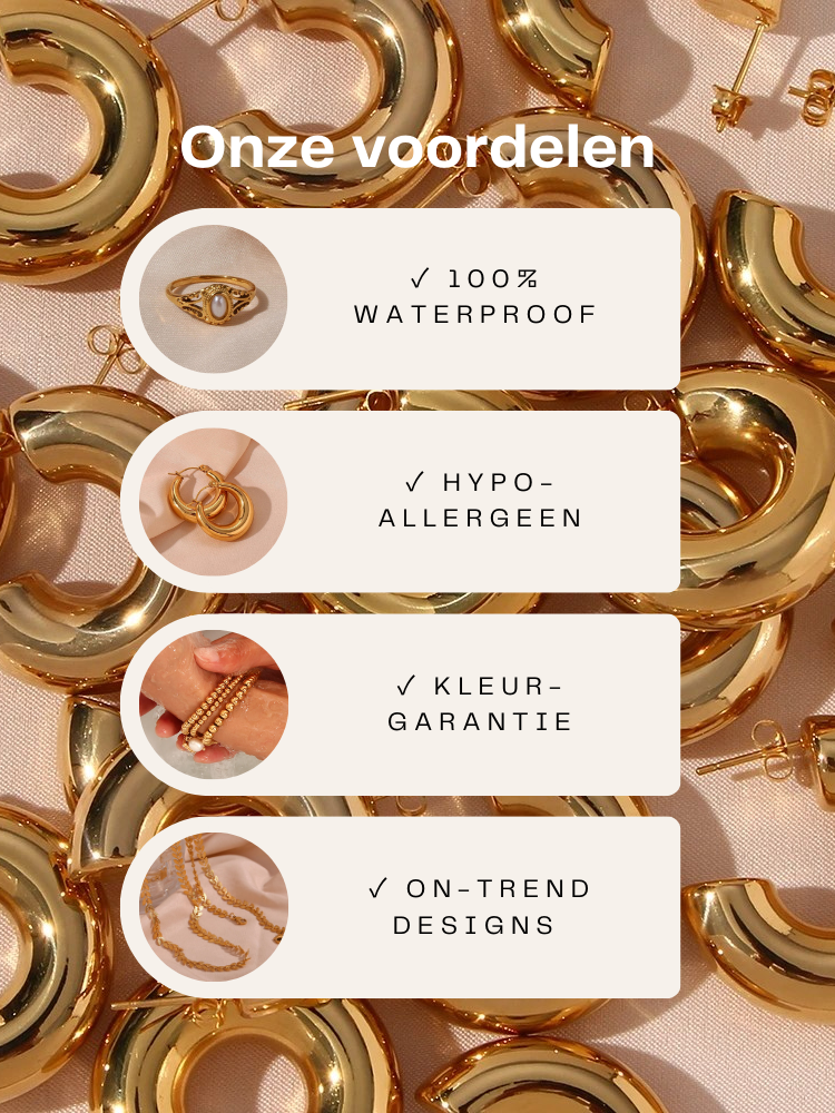 Leontina | Fijn Goudkleurig Collier met Zirkonia Kruishanger
