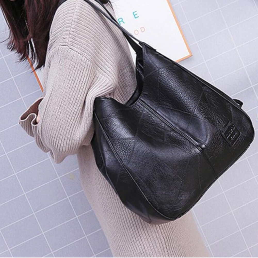 Lizi | Casual Schoudertas met Vintage Lederlook